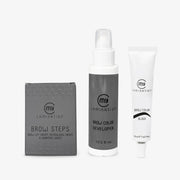 brow steps with brow color developer and brow color black