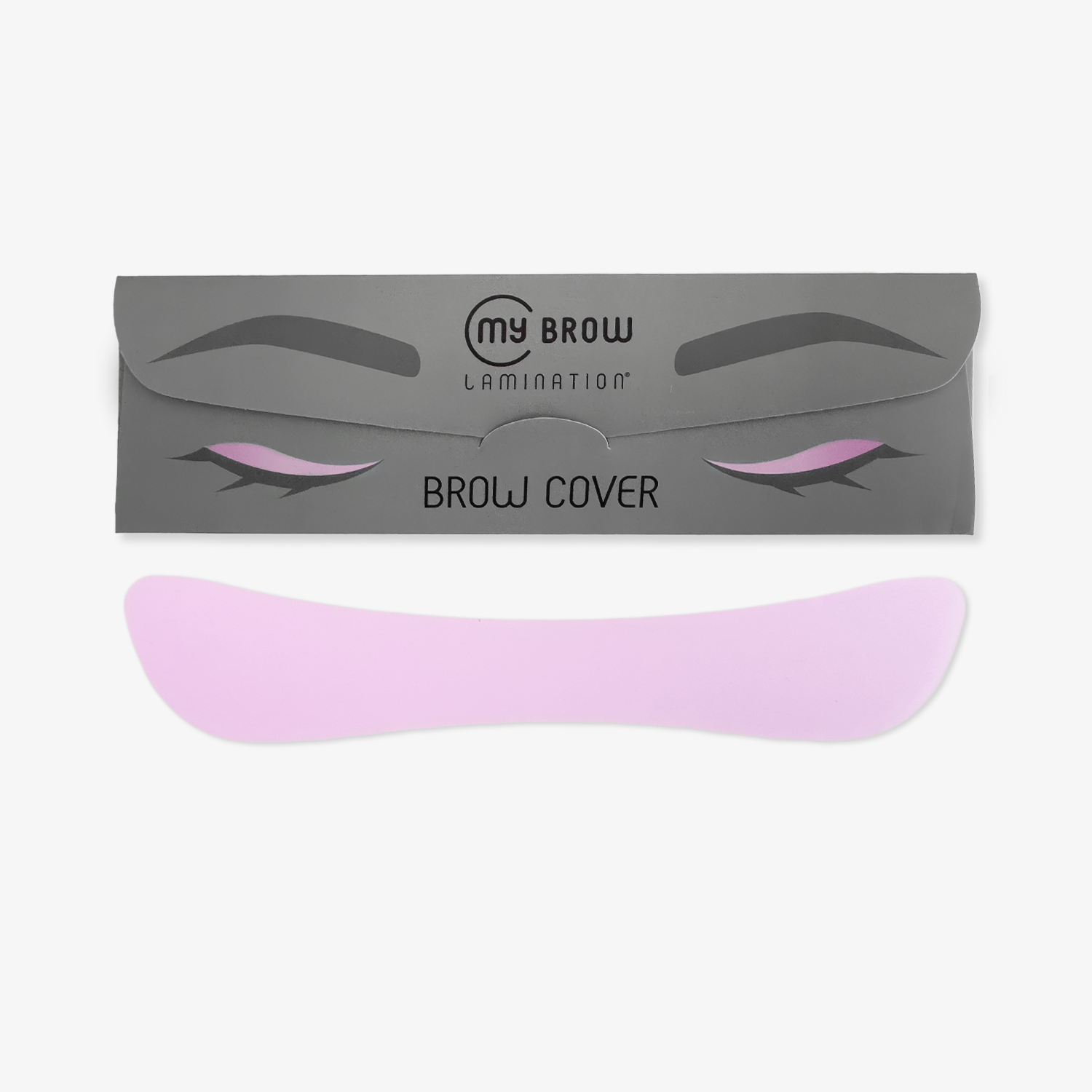 a pair of pink eyebrow patches