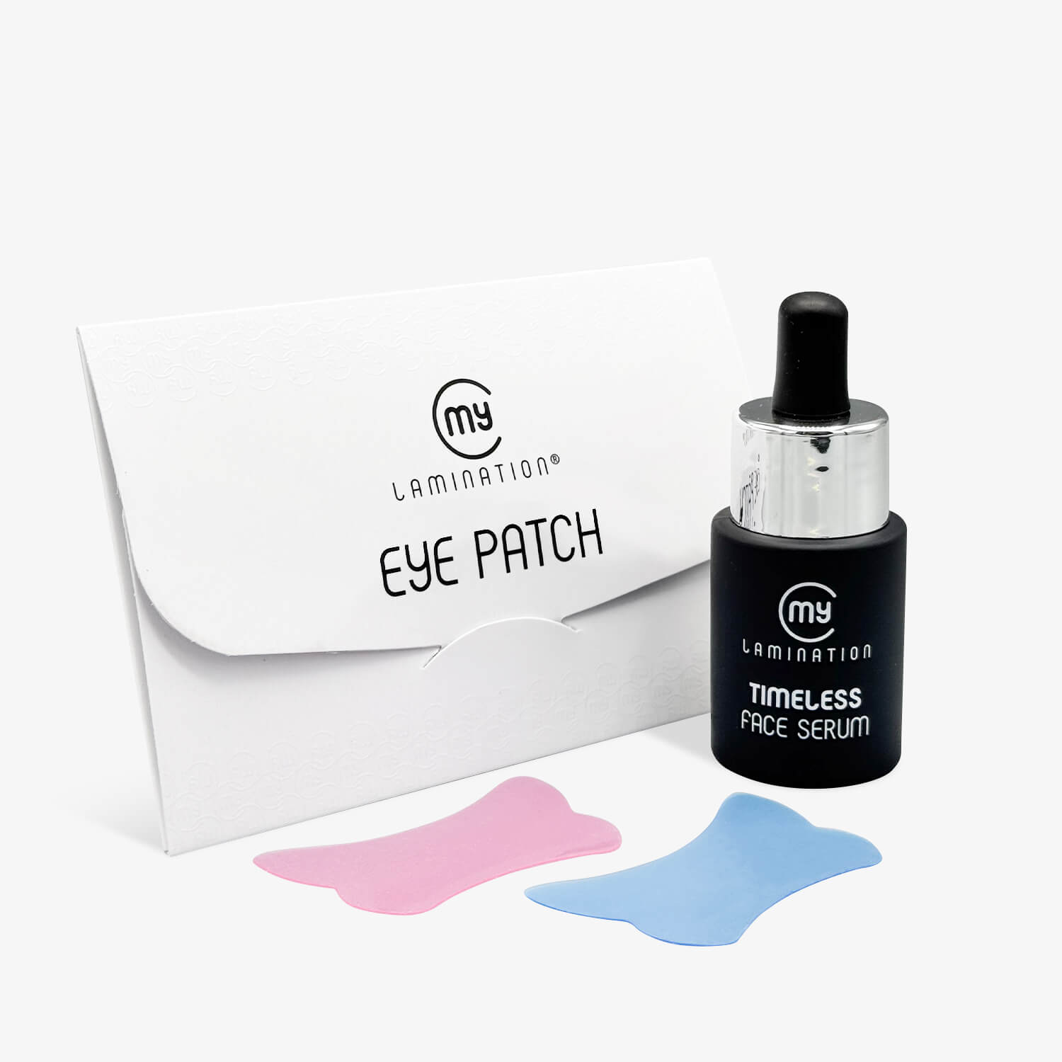 eye contour mask with reusable eye patches and timeless serum by my lamination