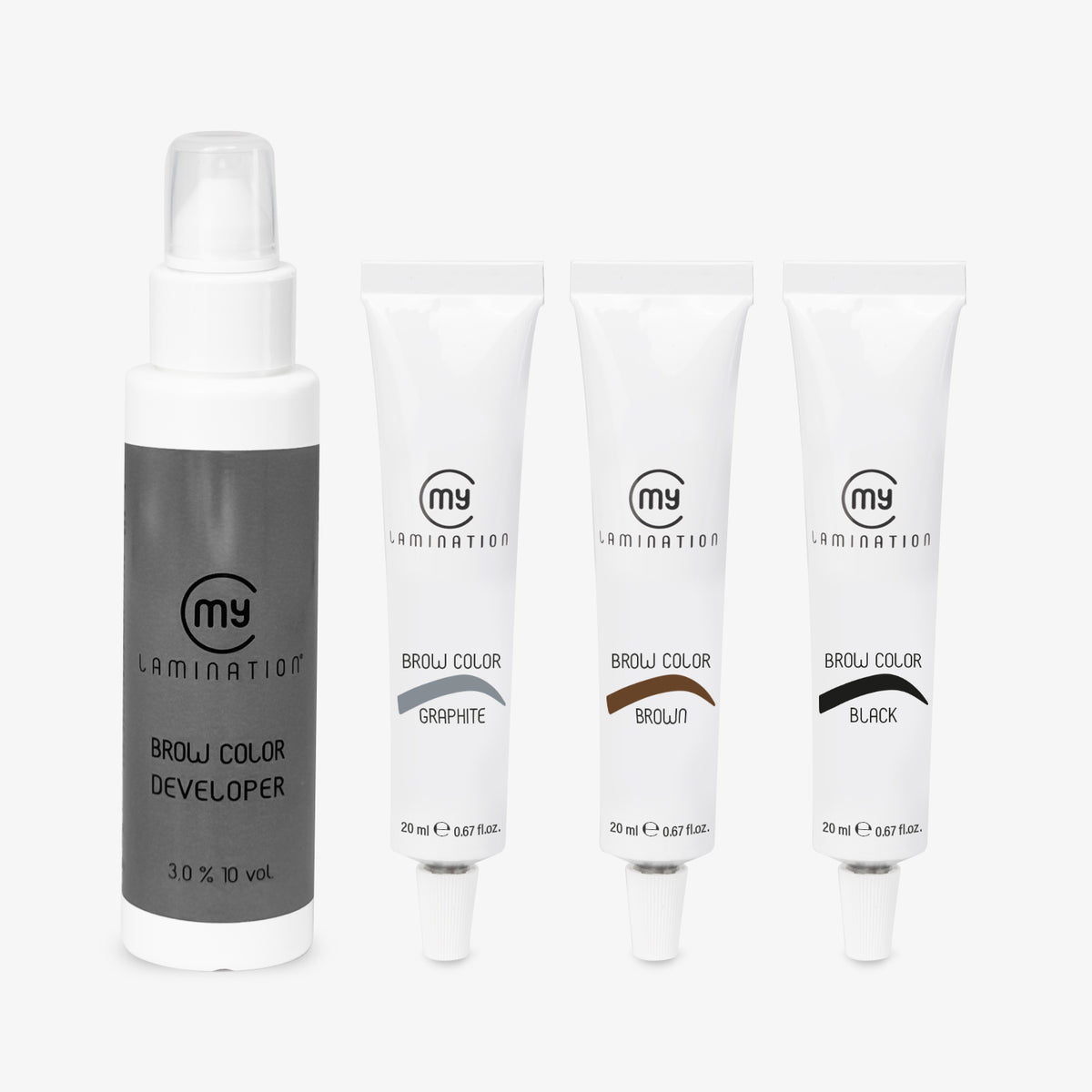 Kit 3 Colours & Developer for Brow Lifting - My Lamination
