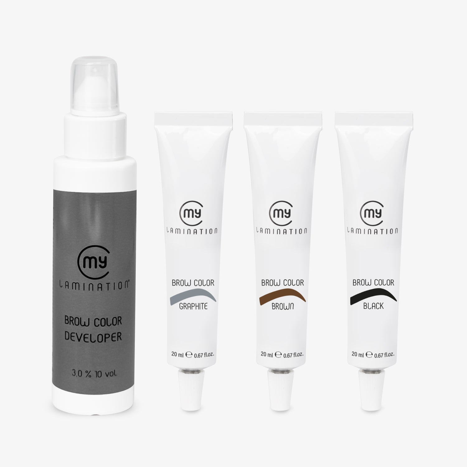 kit brow color developer with 3 eyebrow tints my lamination