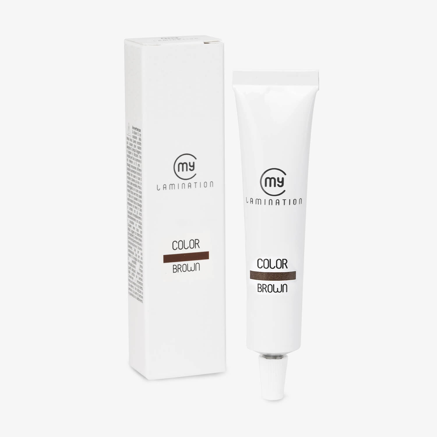 tinta marrone per ciglia e sopracciglia di my lamination