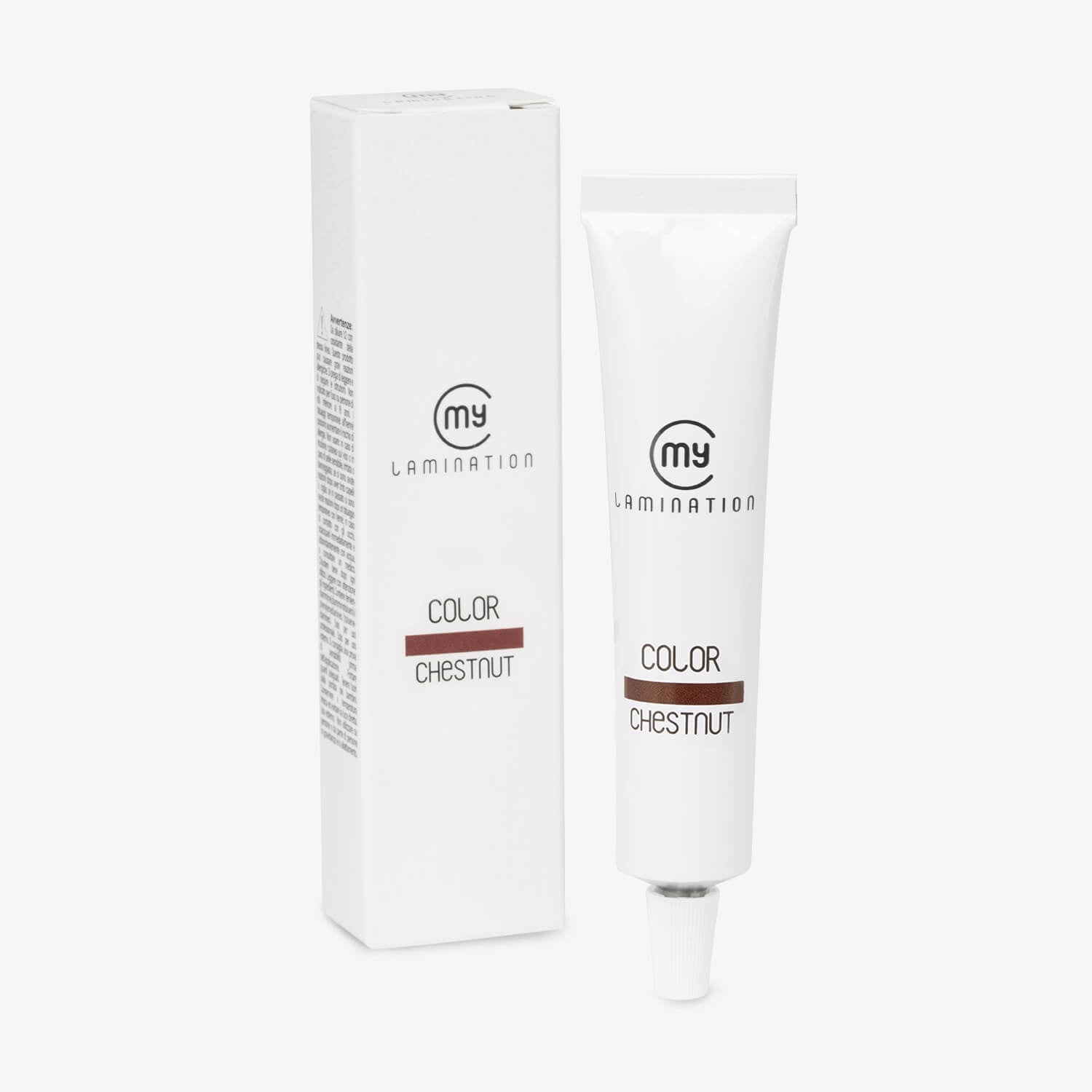 tinta castana per ciglia e sopracciglia di my lamination