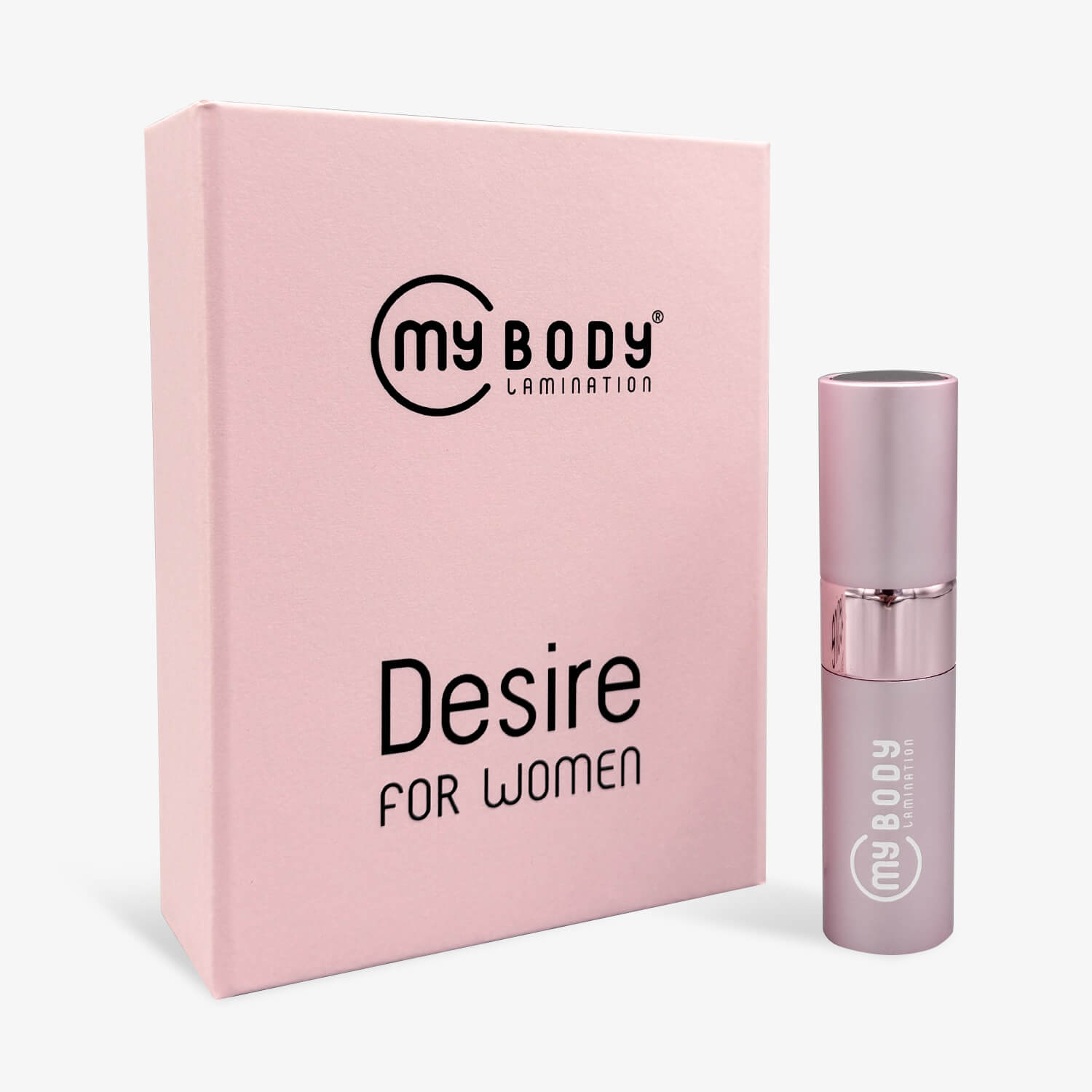 Feromoni donna spray per attrarre uomini con la scatola my body lamination rosa