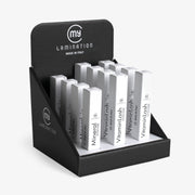 Display stand containing 12 serums: 4 Mineral Serum Home, 3 Vitamin Lash Serum Home Transparent, 3 Vitamin Lash Serum Home Black, 2 Vitamin Lash Serum Home Brown
