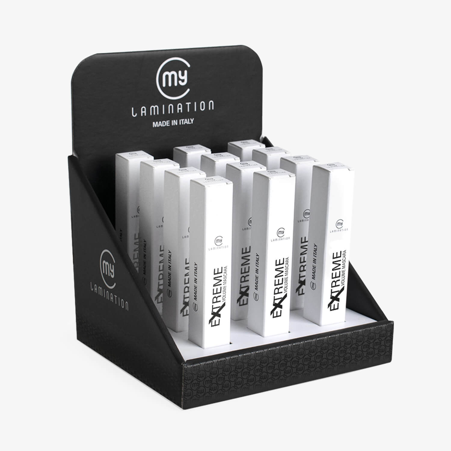 Espositore con 12 Mascara Extreme Volume di My Lamination