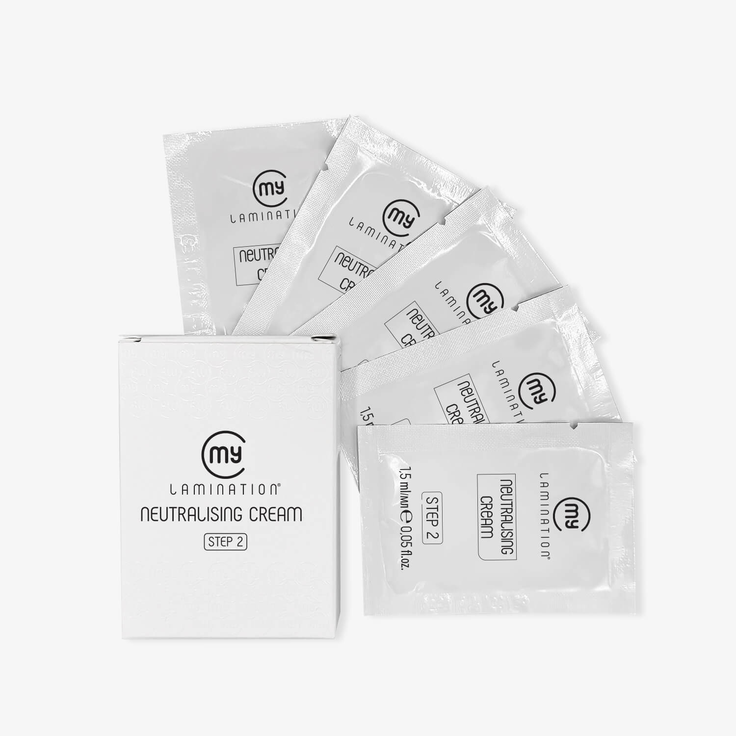 my lamination Neutralizing Cream sachets for step two of lash lifting