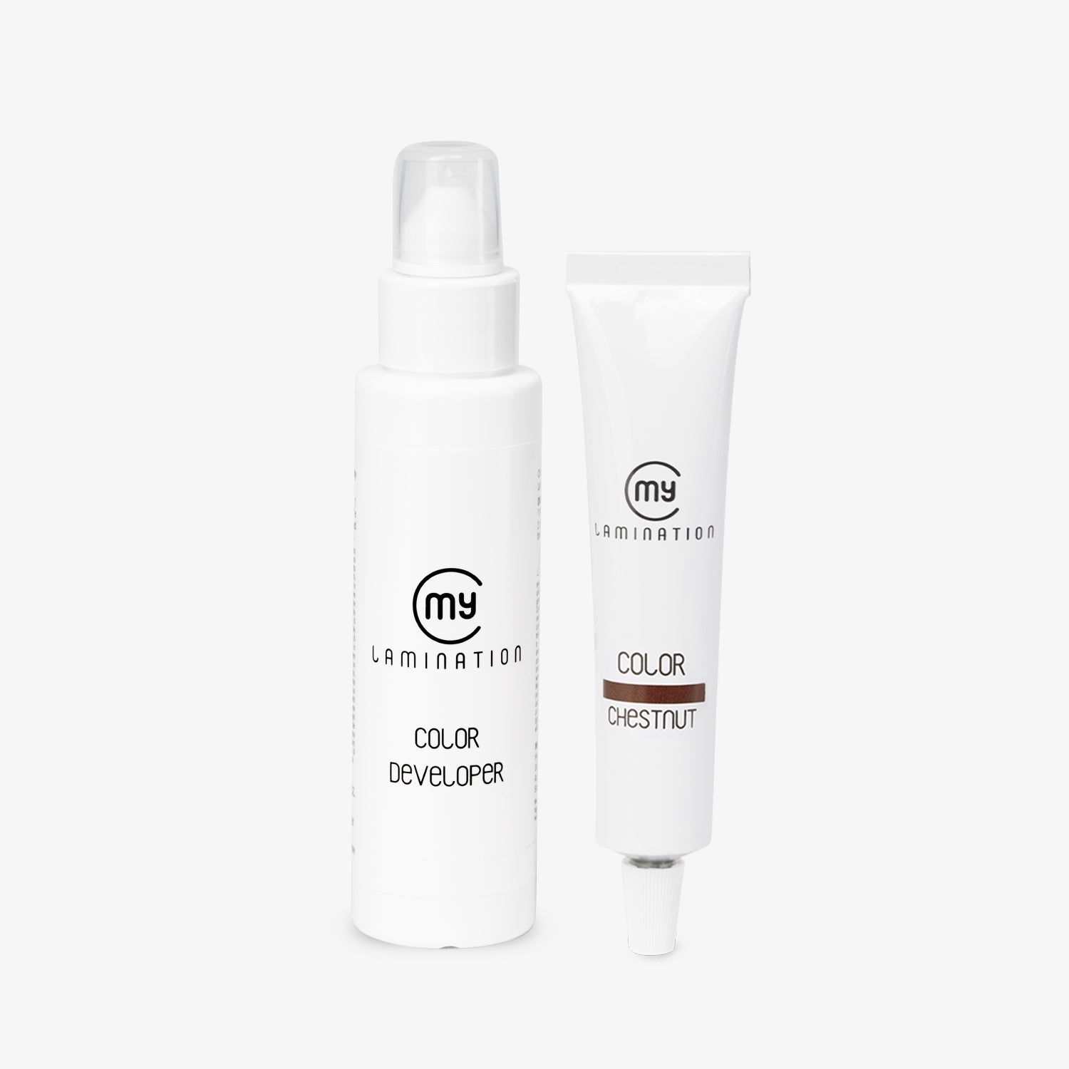 color developer and color chestnut for lash